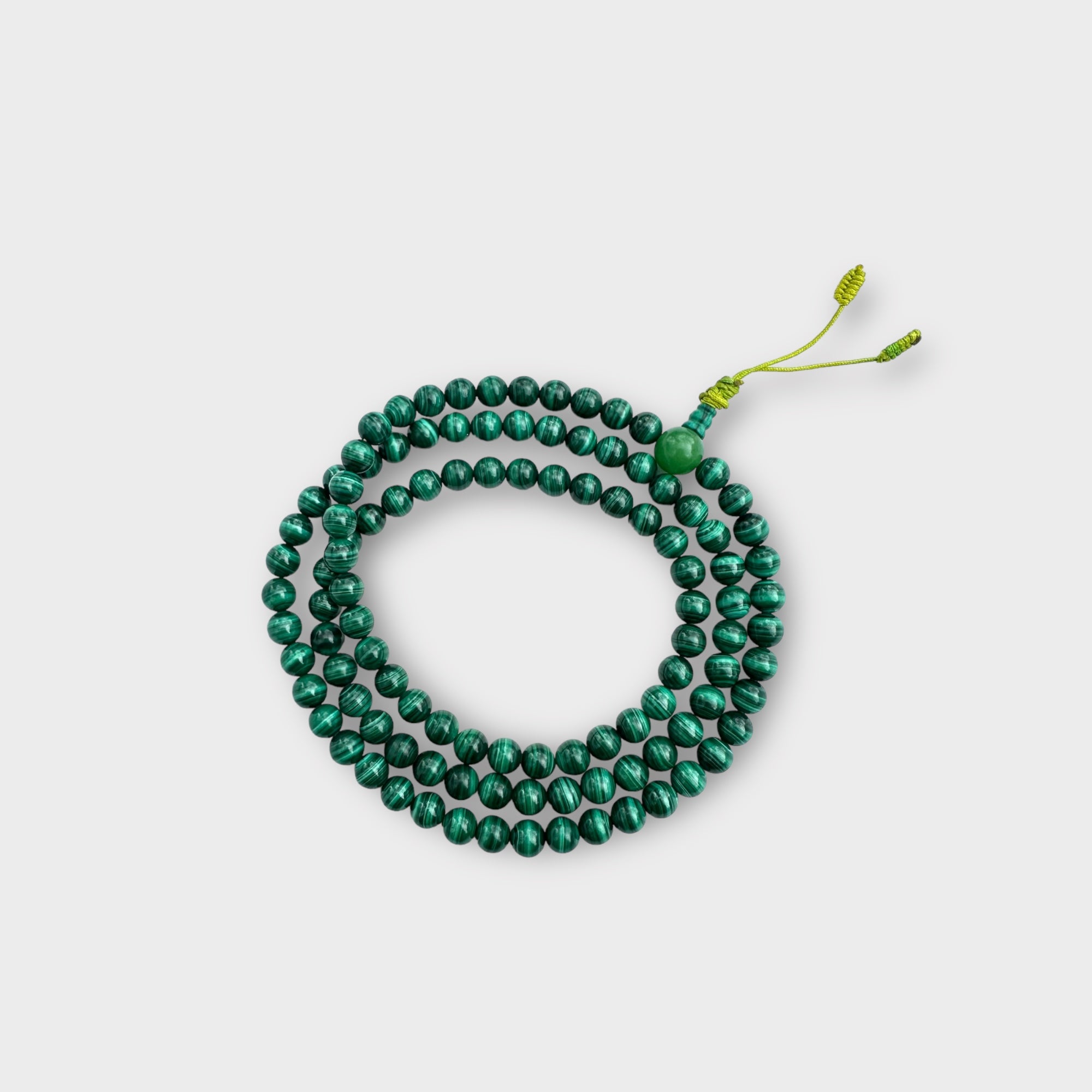 Natural Stone Malachite Mala
