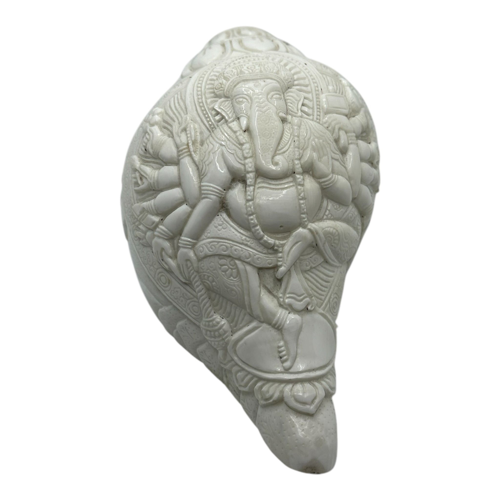 Hand Carved Ganesh Conch