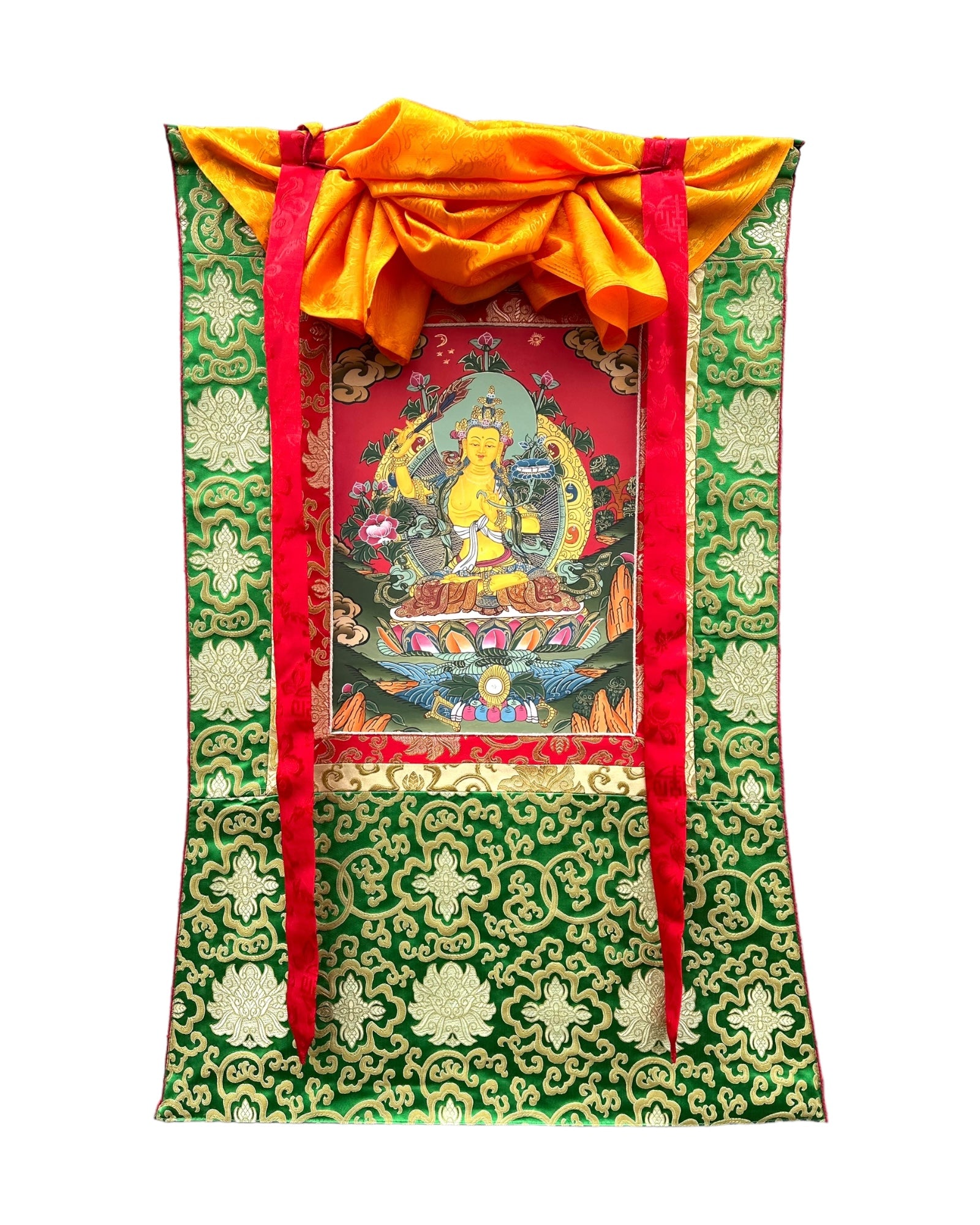 Manjushri Old Handcrafted Thangka