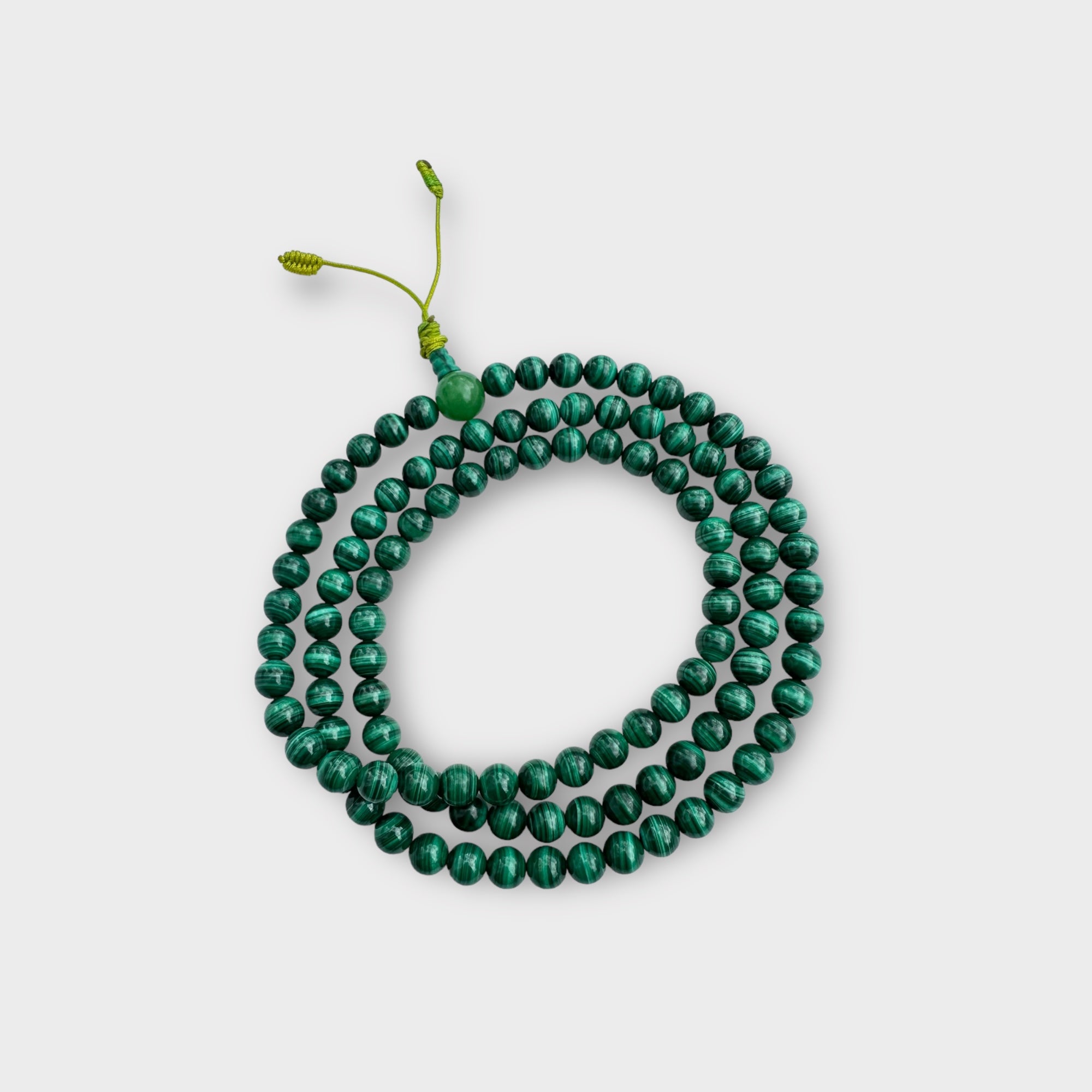 Natural Stone Malachite Mala