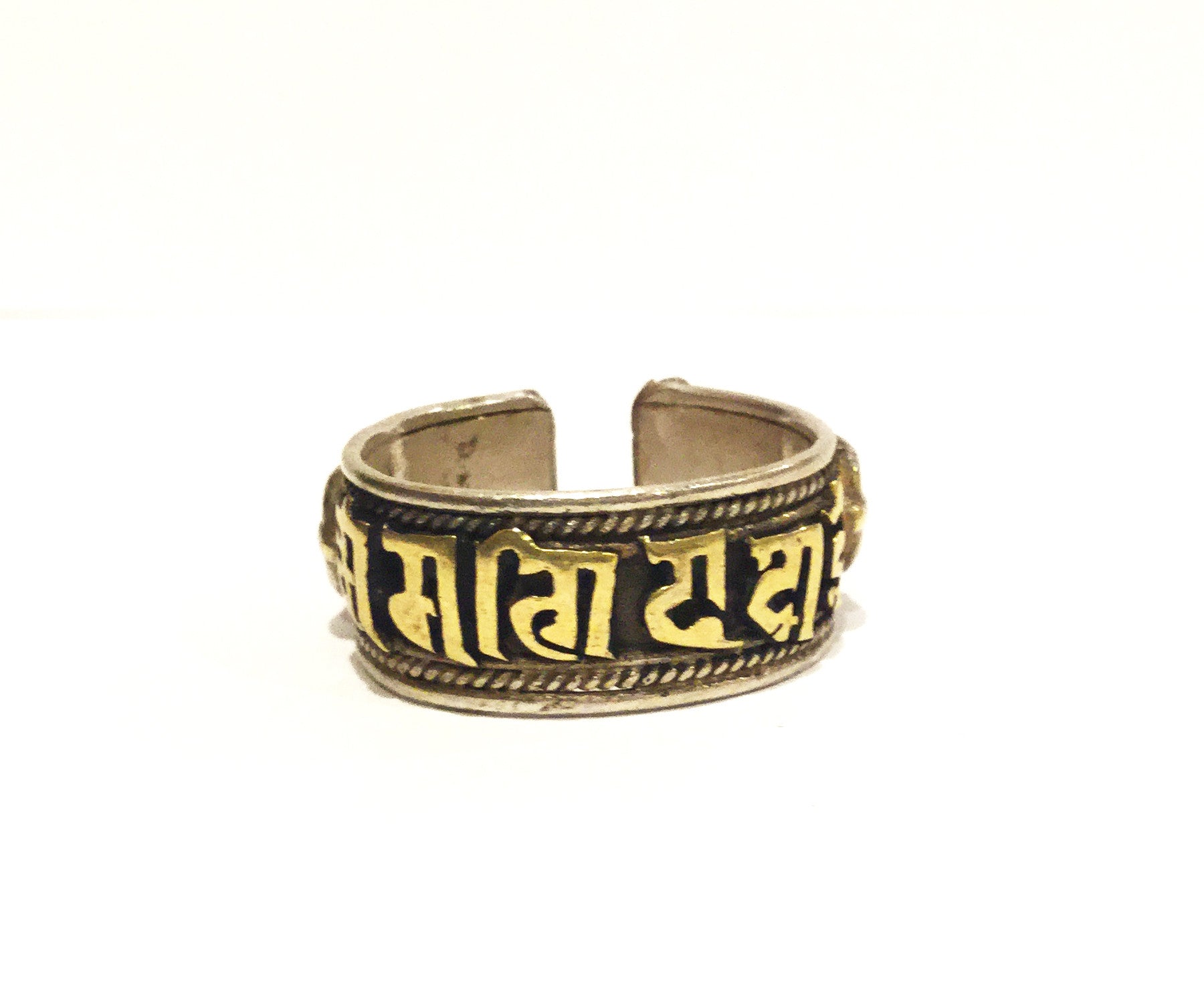 OM Mani Padme Hung Silver Ring - Tibet Arts & Healing