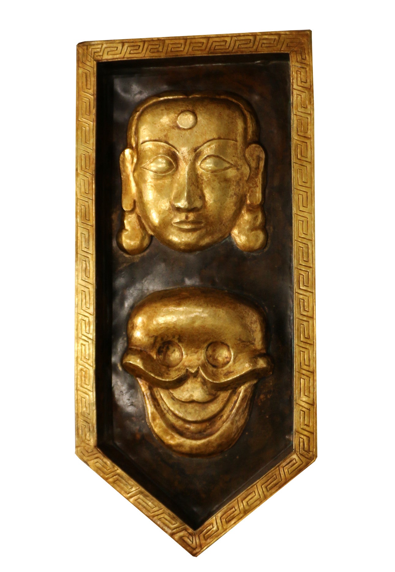 Tibetan Mask Wall decor gold gilded - Tibet Arts & Healing