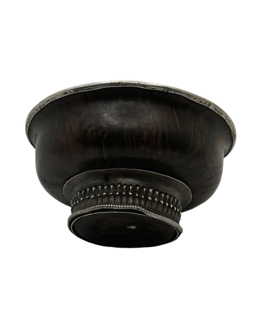 Antique Silver Burl wood tea cup