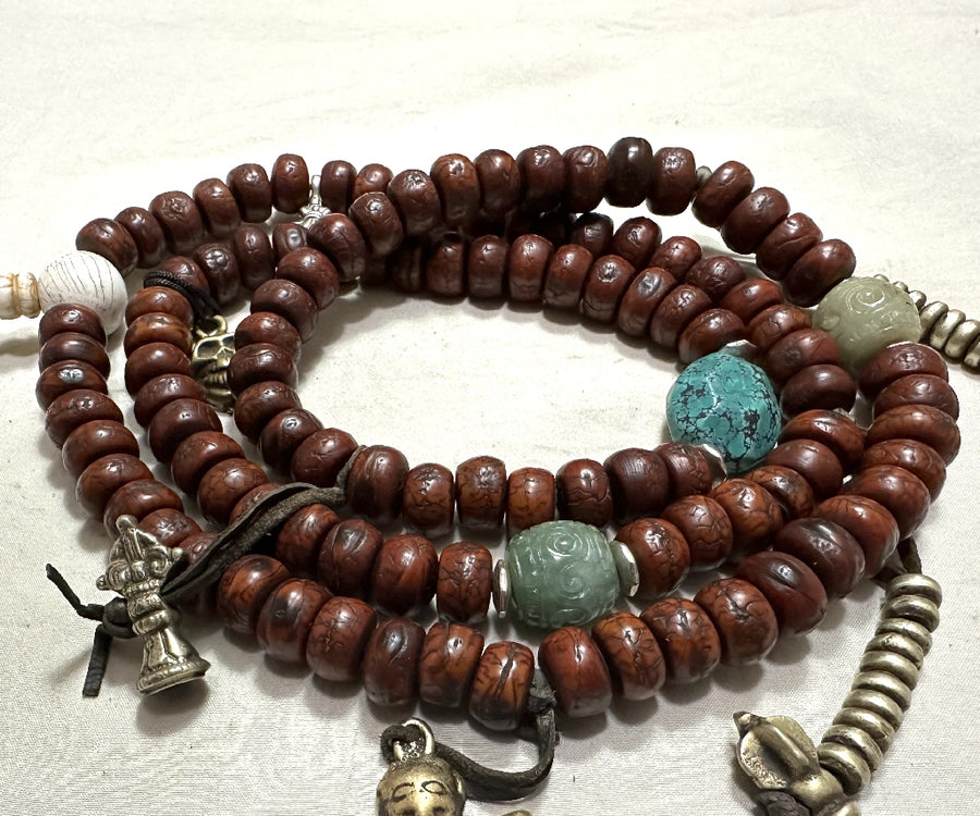 Old Bodhi Seed Mala