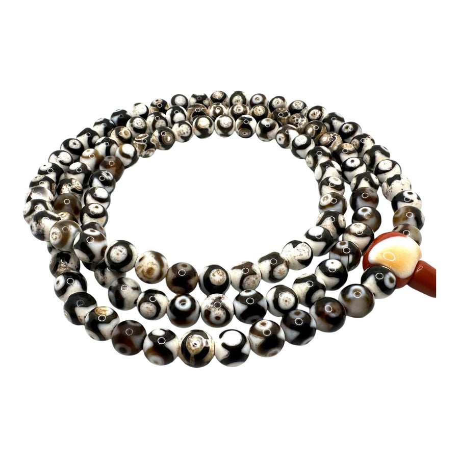 Tibetan Dzi Agate Mala
