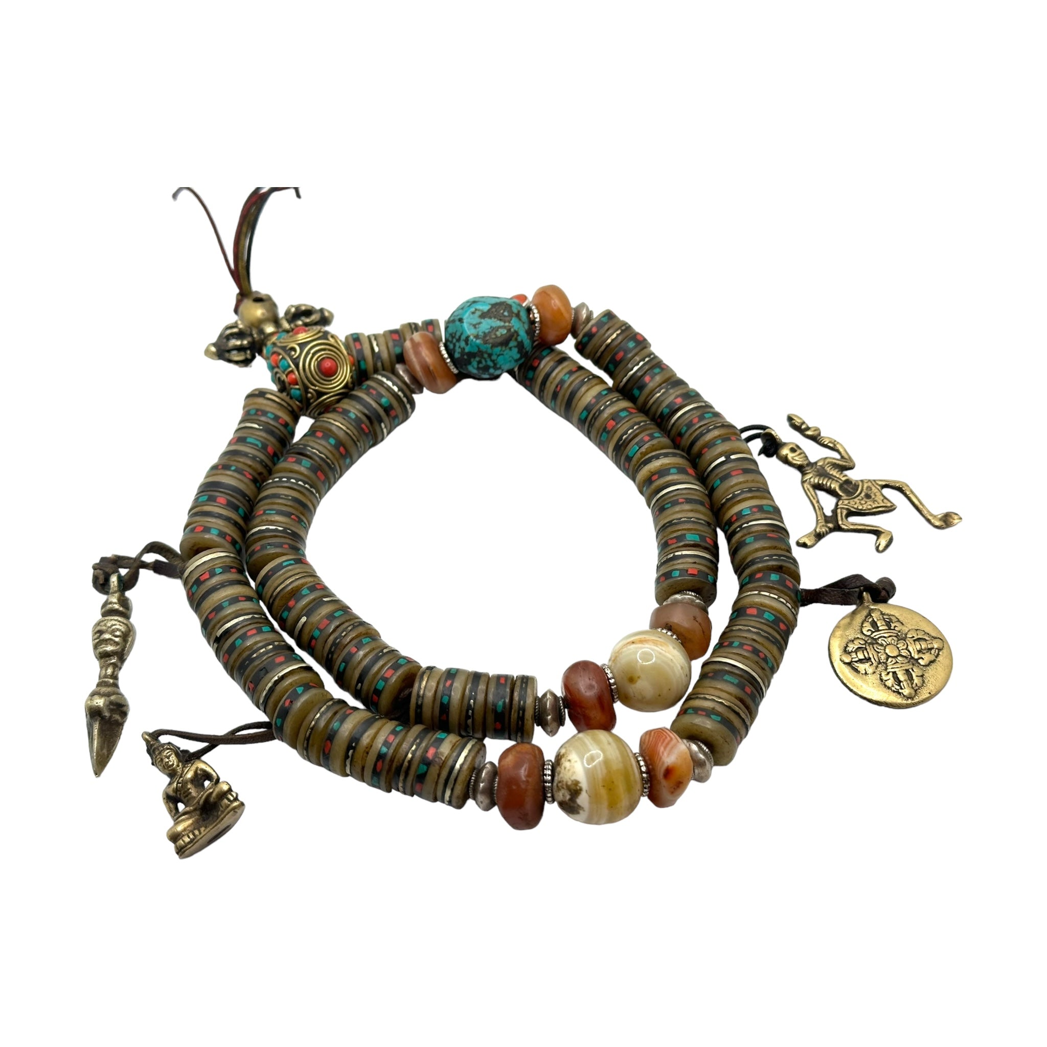 Old Yak Bone Mala Tibet Arts Healing