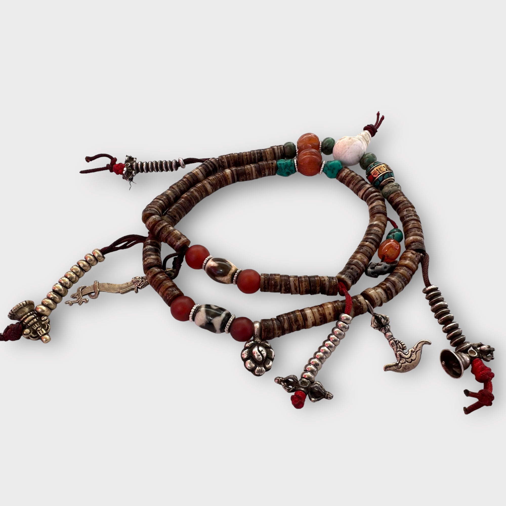 Old Human Head Skull Mala - Tibet Arts & Healing