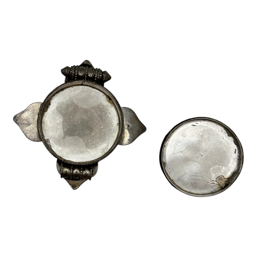 Old Tibetan Silver Pendant with coral