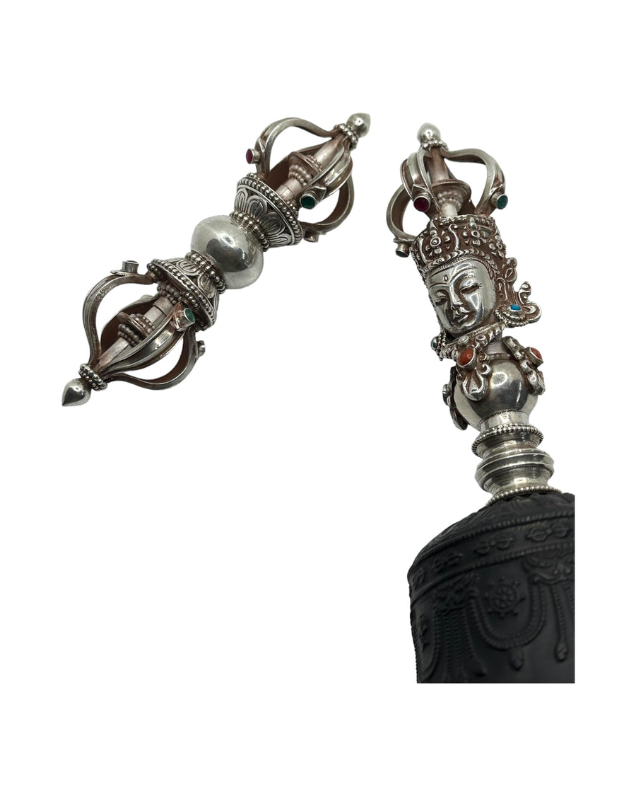 Five Prone Silver Bell and Vajra