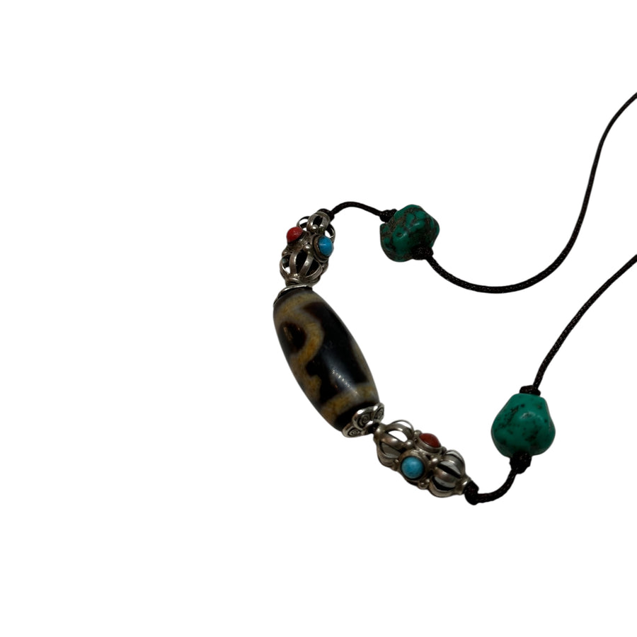 Tibetan Old Dzi Agate Necklace