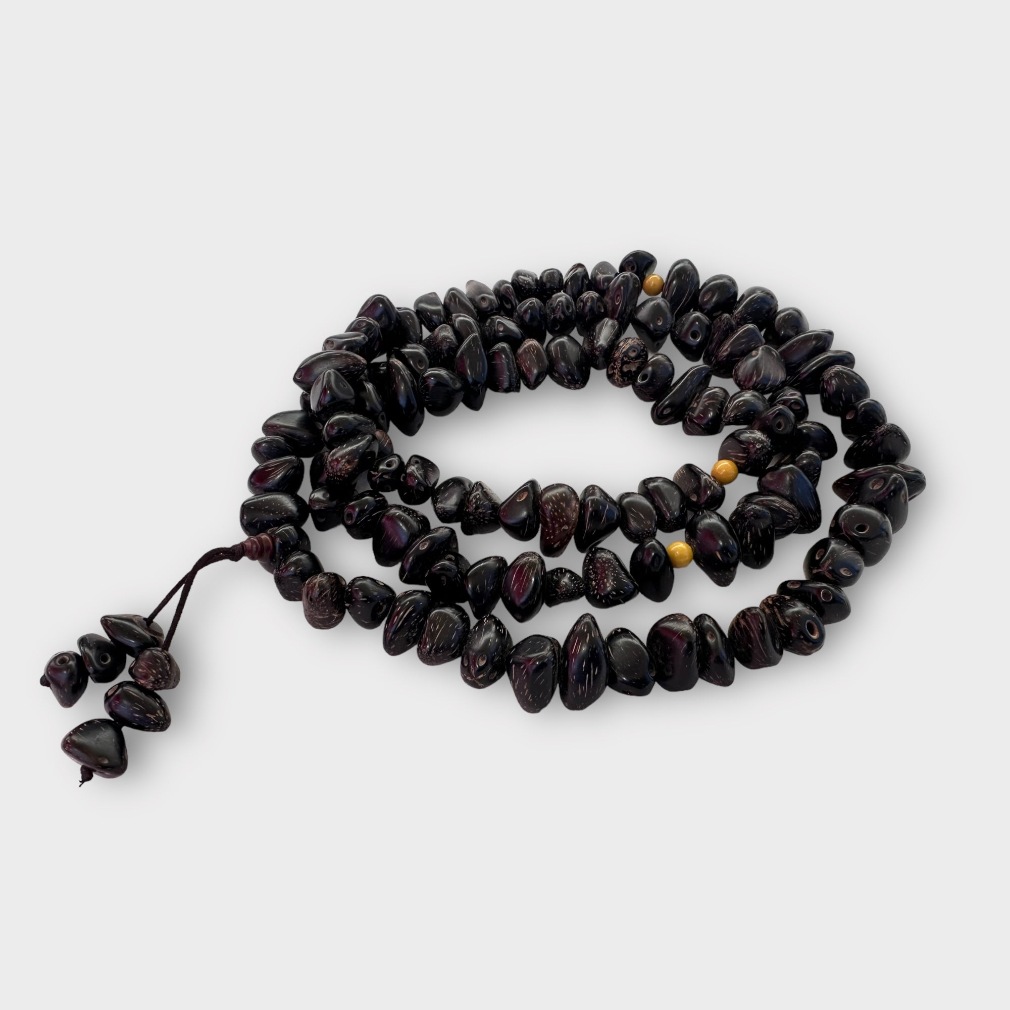 Vintage Coconut seed Mala with Disc Beads