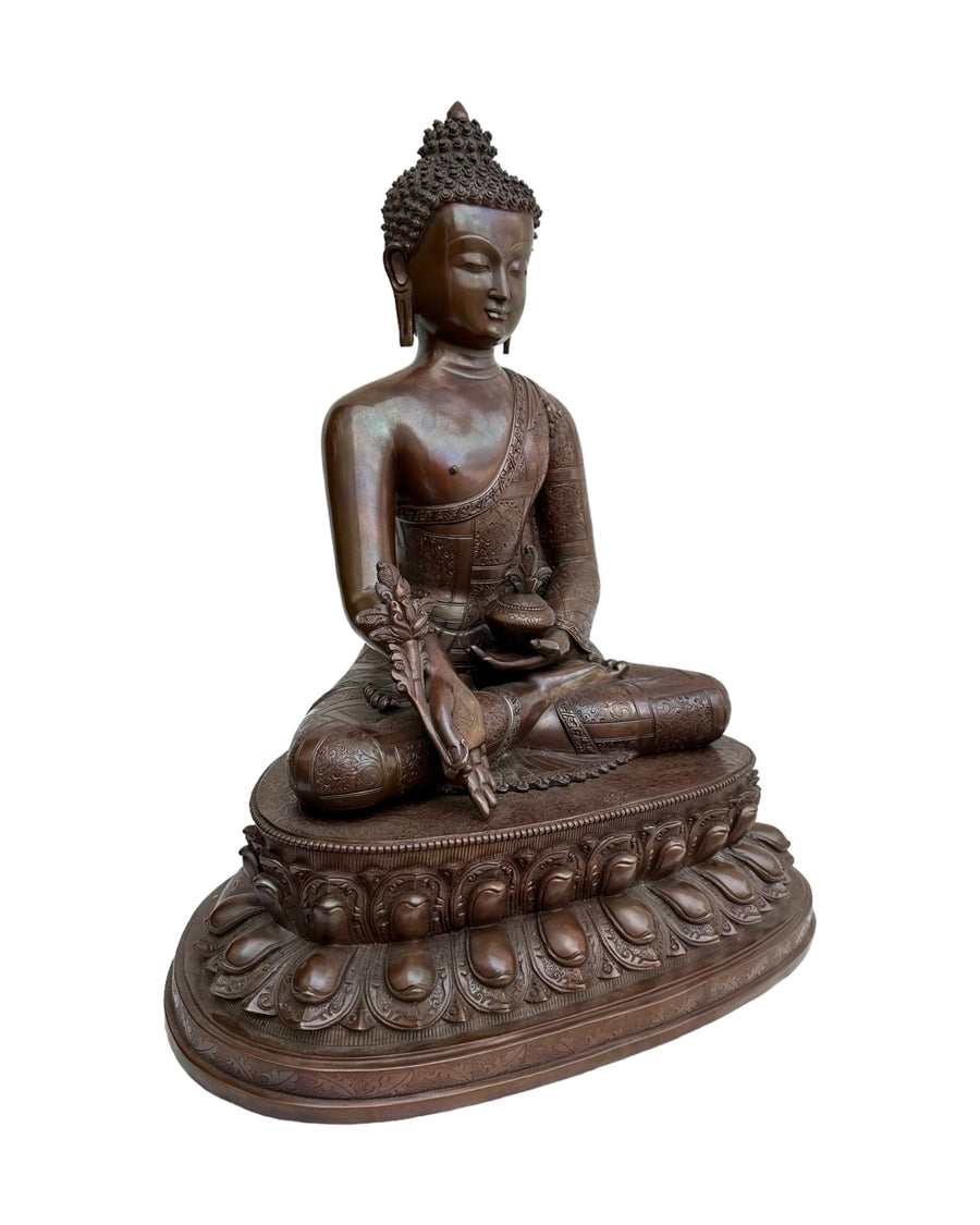 Medicine Buddha pure copper handmade statue