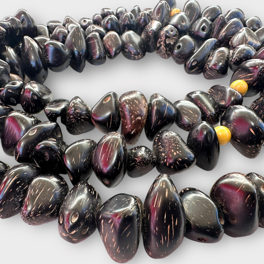 Vintage Coconut seed Mala with Disc Beads