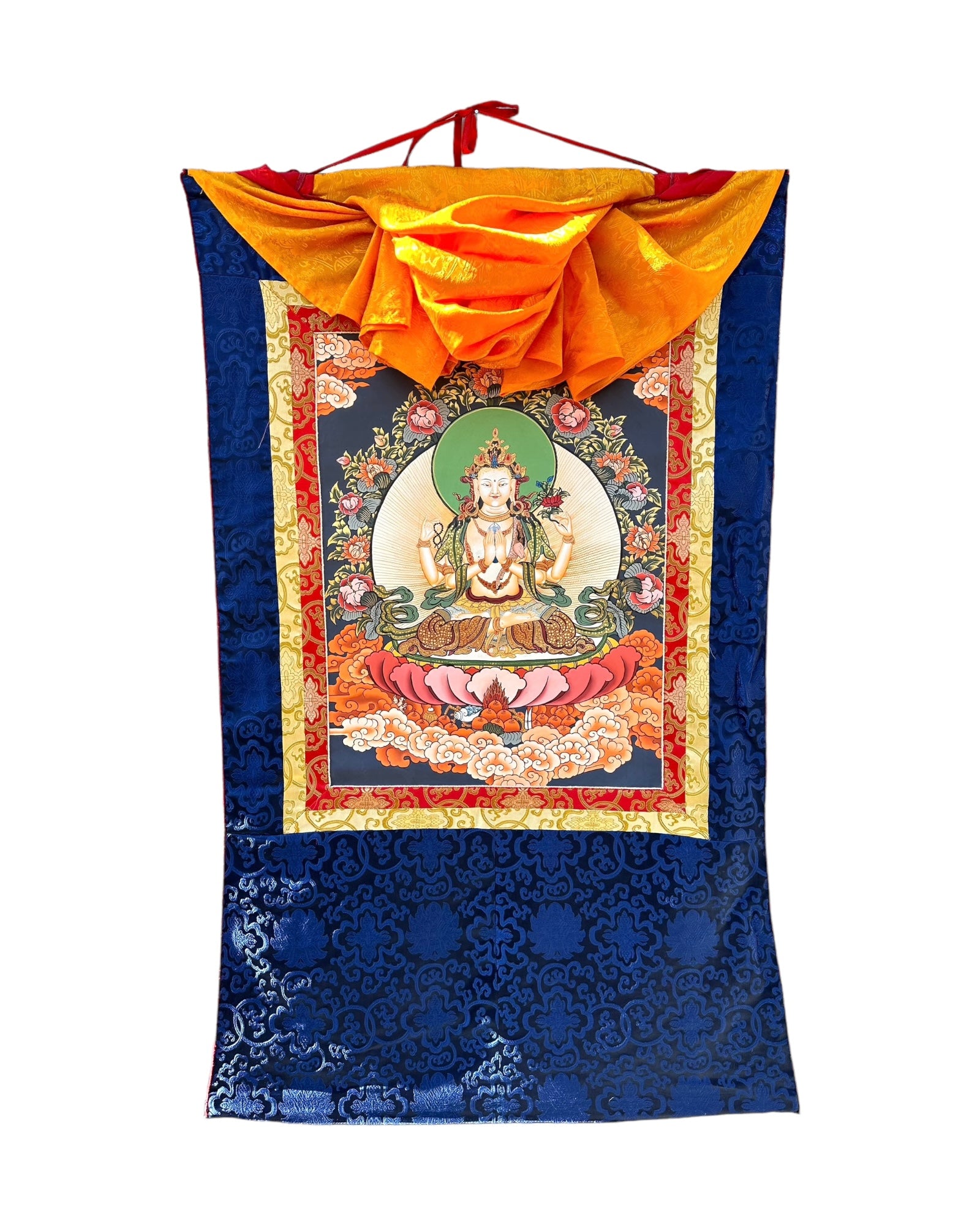 Avalokiteshvara Silk Handpainted Thangka