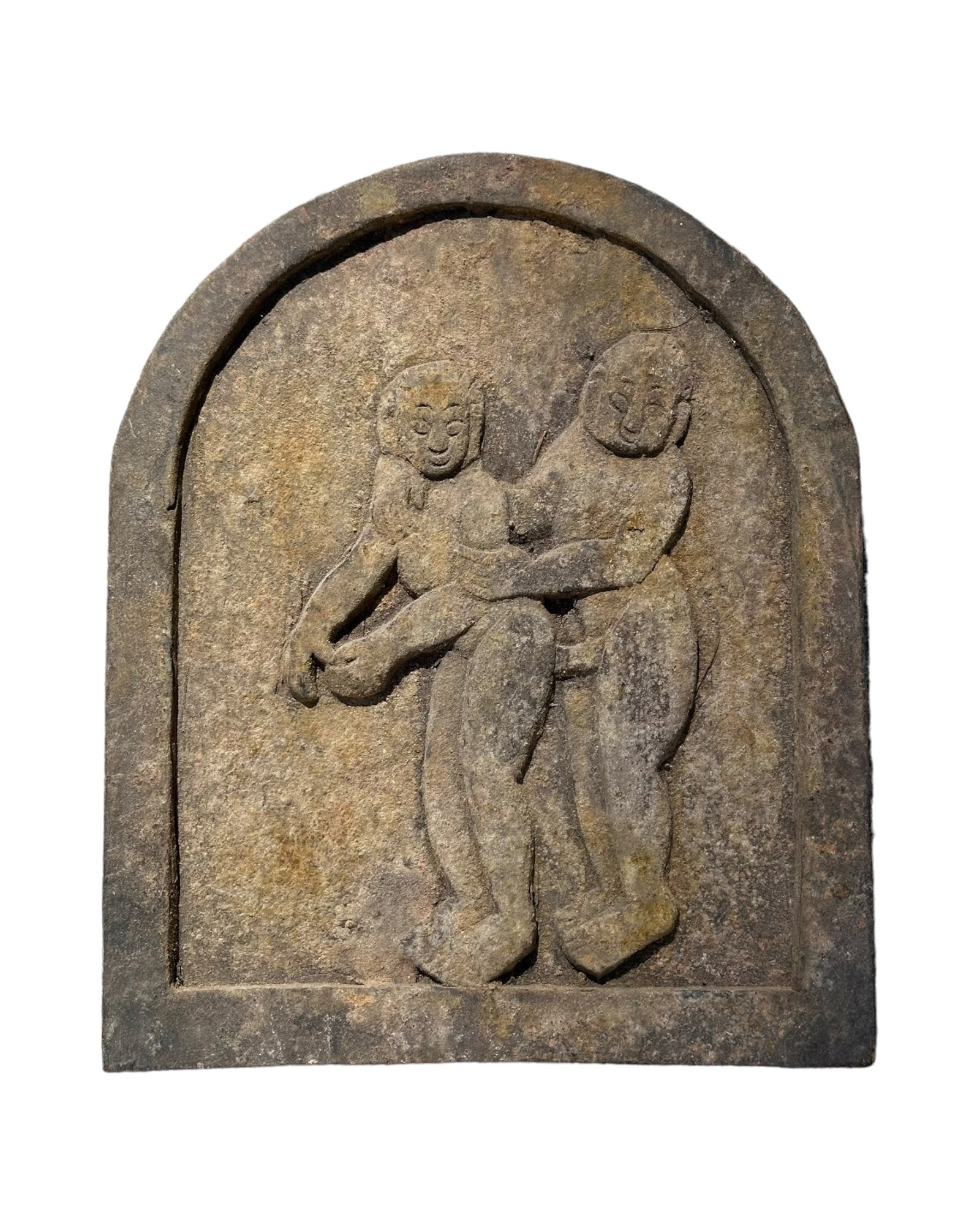 Vintage Hand Carved Kama Sutra Pose on Wooden Block