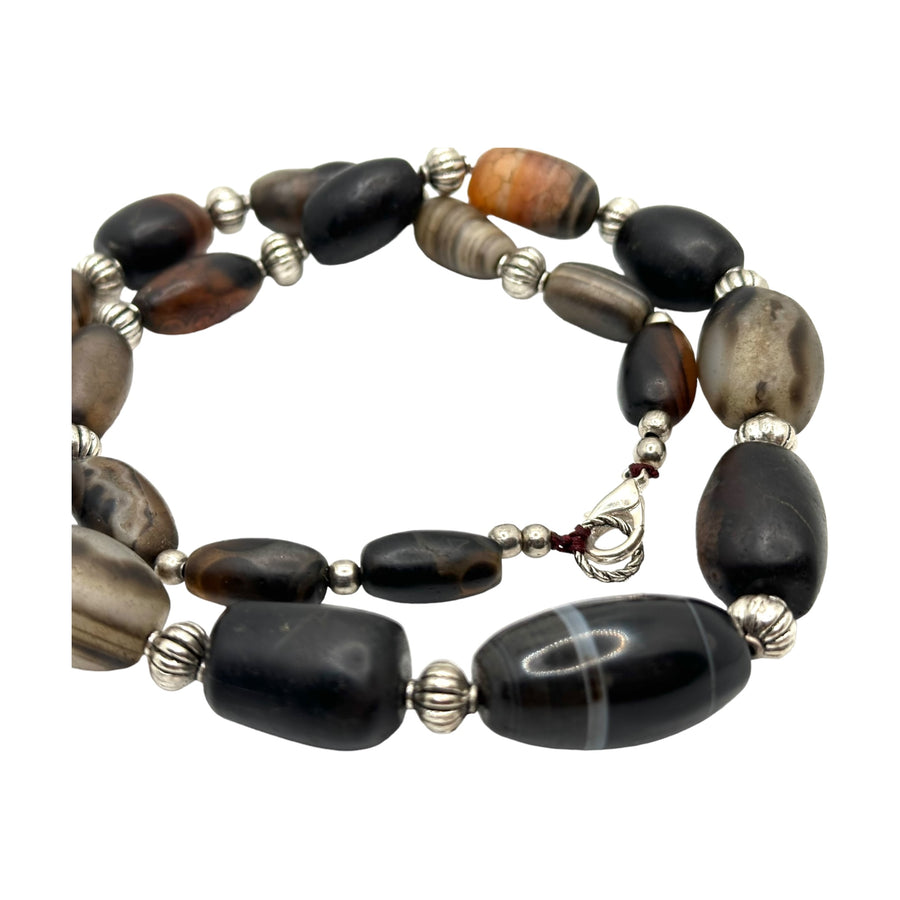 Old Tibetan Dzi Agate Necklace