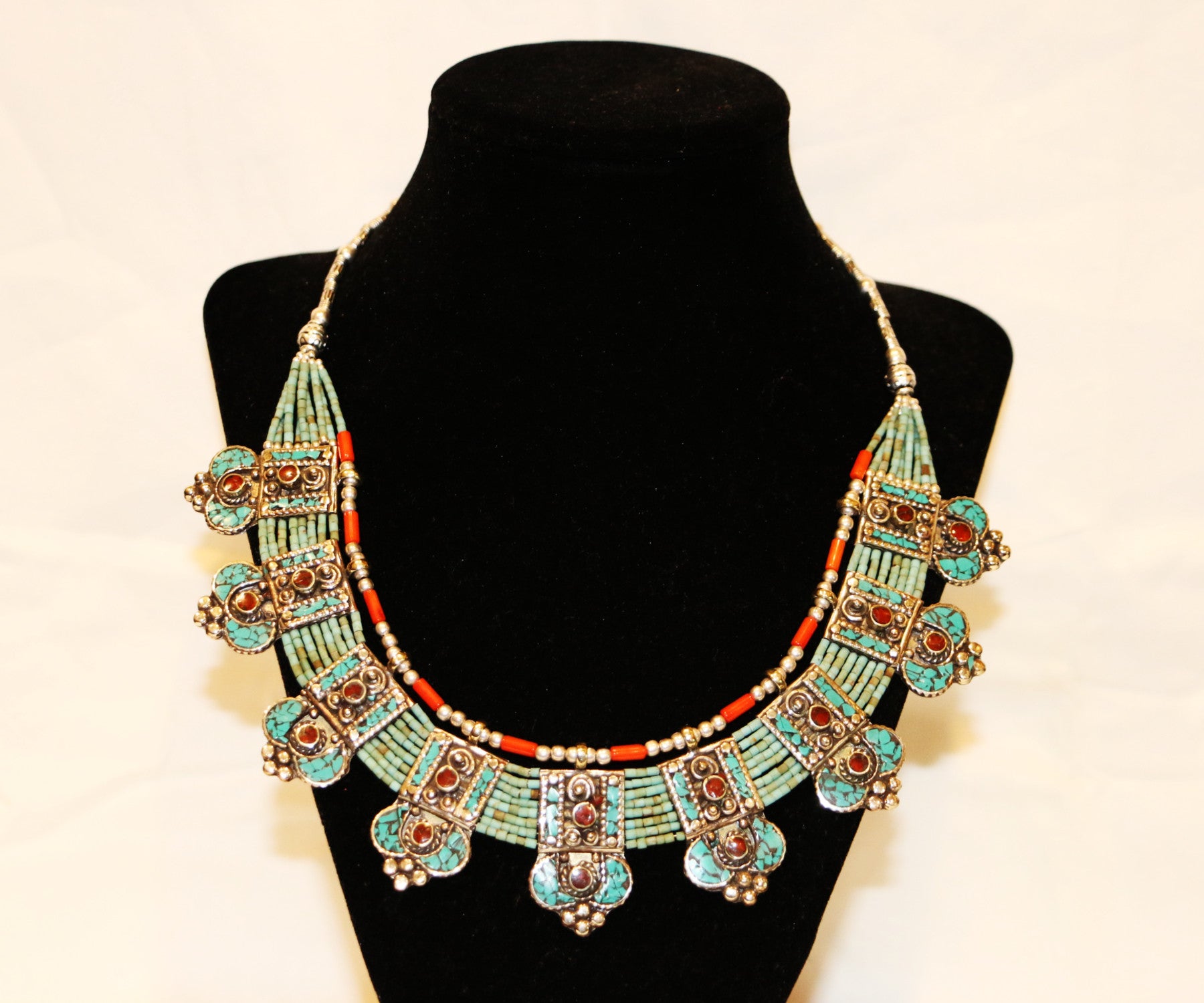 Beautiful Turquoise Coral Necklace - Tibet Arts & Healing