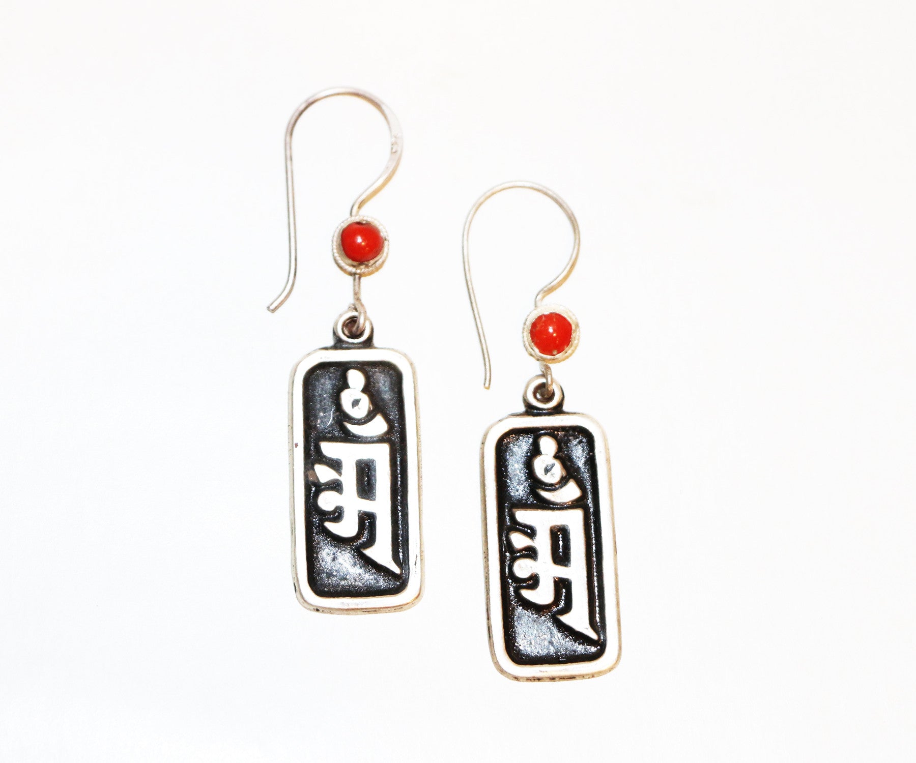 OM (Lentsa) Silver Earring - Tibet Arts & Healing
