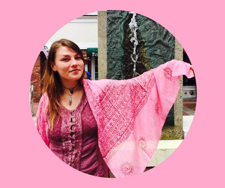 Om Scarf Pink - Tibet Arts & Healing