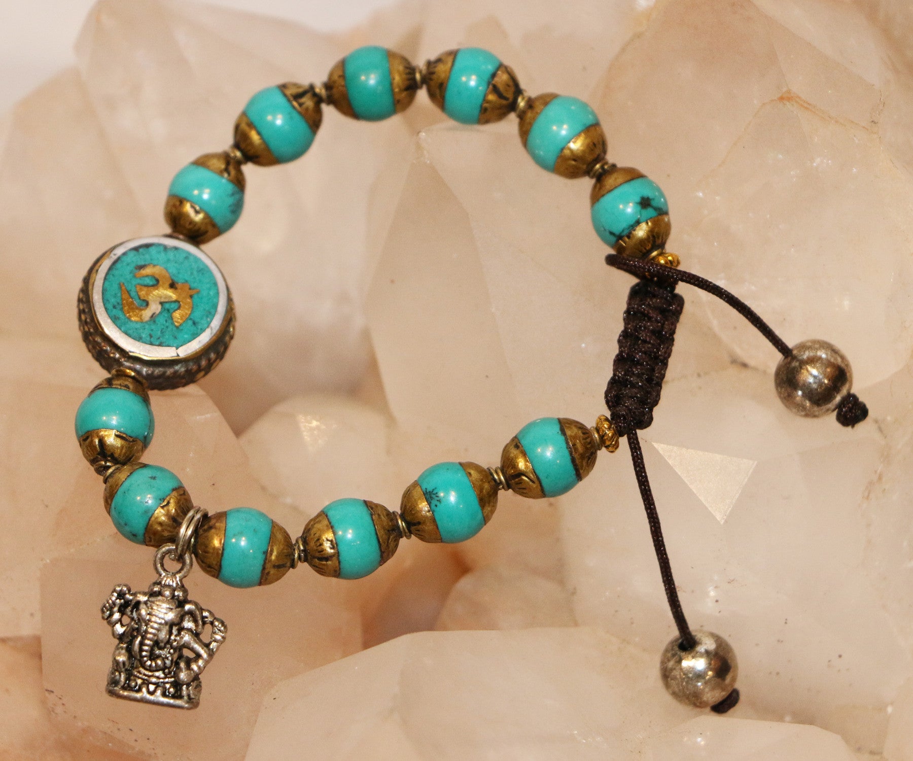Om Turquoise Pendant Bracelet - Tibet Arts & Healing