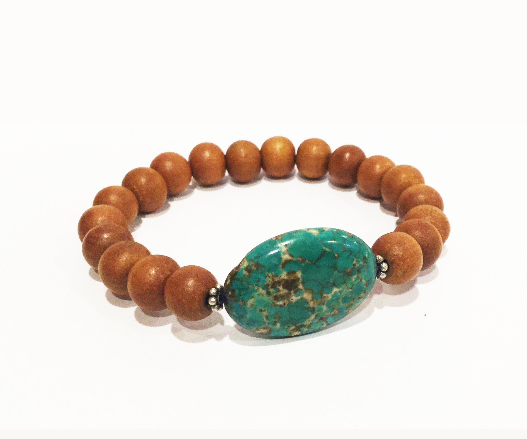 Sandalwood Turquoise Bracelet - Tibet Arts & Healing