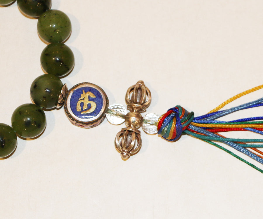 Special Green Jade Necklace Mala - Tibet Arts & Healing