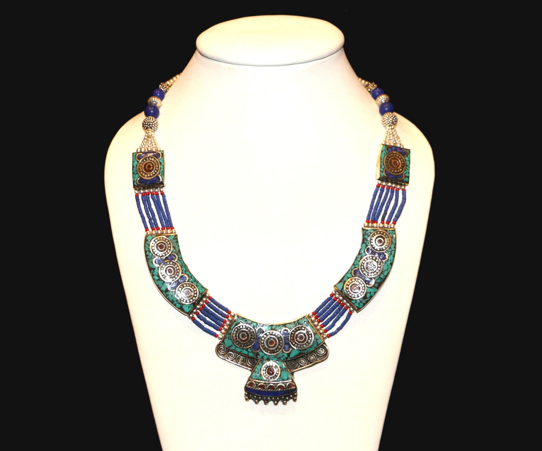 Beautiful Turquoise Lapis Necklace - Tibet Arts & Healing