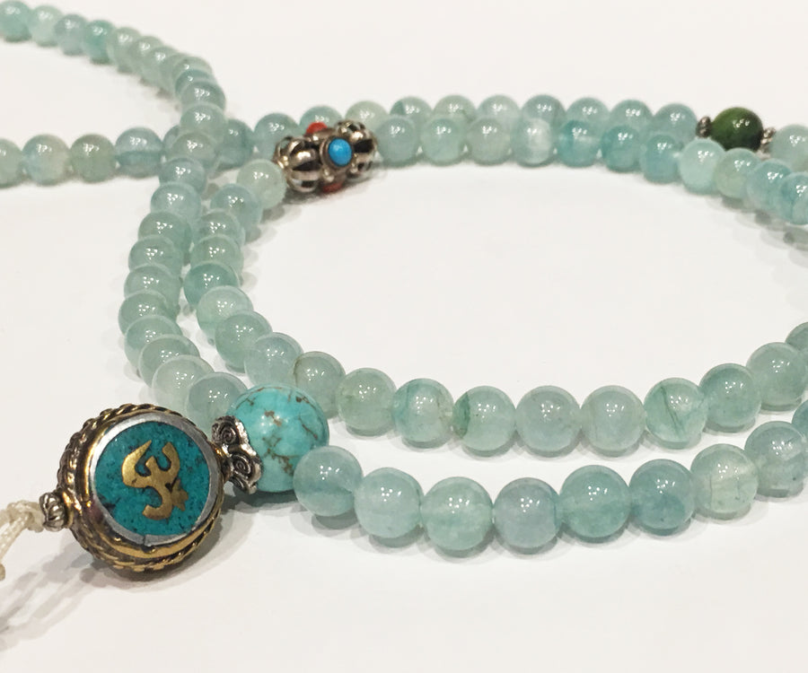 Aquamarine Necklace Mala - Tibet Arts & Healing