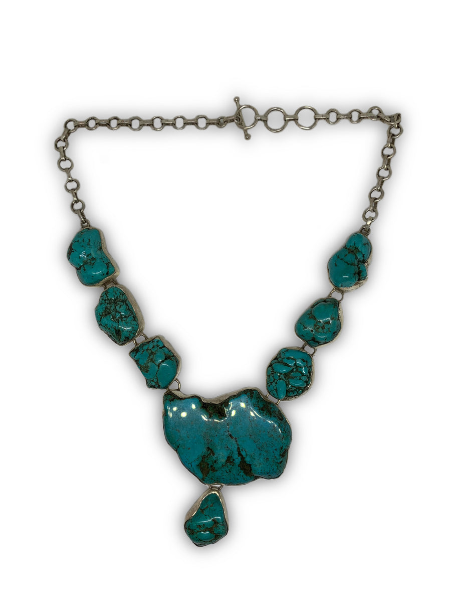 Tibetan Turquoise silver necklace