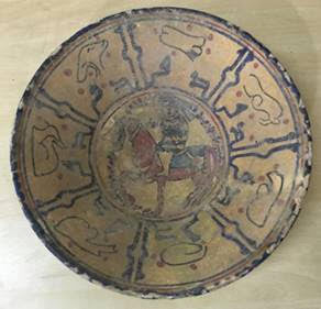 Underglaze Kashan ceramic bowl - Tibet Arts & Healing
